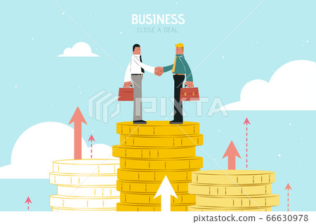 Close a deal concept flat design Close a deal concept flat design 66630978