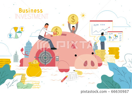 Investment design with piggy bank 66630987