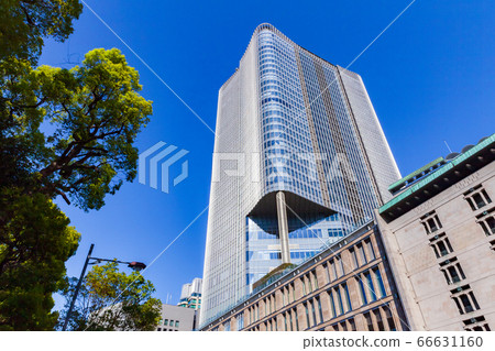 Cityscape with fresh green grove and Hibiya building Cityscape with fresh green grove and Hibiya building 66631160