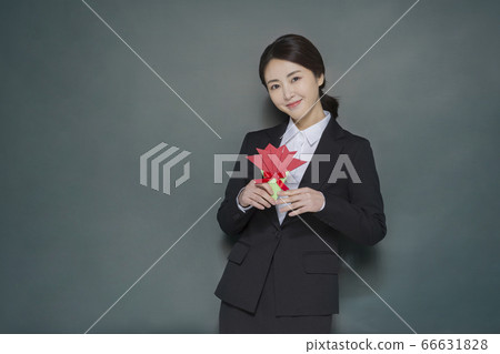 Businesswoman concept, Asian female portrait in a studio 130 66631828