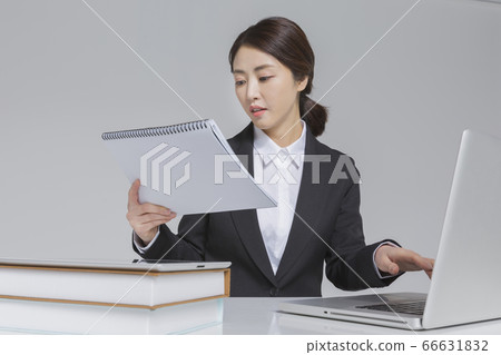 Businesswoman concept, Asian female portrait in a studio 183 66631832