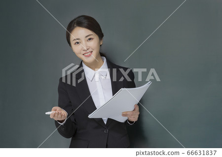 Businesswoman concept, Asian female portrait in a studio 124 66631837