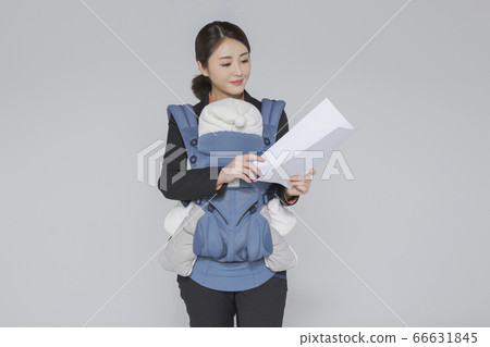 Businesswoman concept, Asian female portrait in a studio 196 66631845