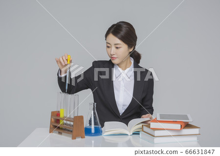 Businesswoman concept, Asian female portrait in a studio 165 66631847