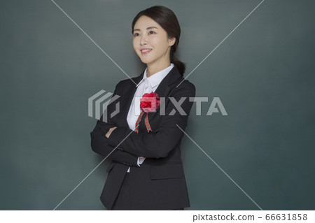 Businesswoman concept, Asian female portrait in a studio 159 66631858