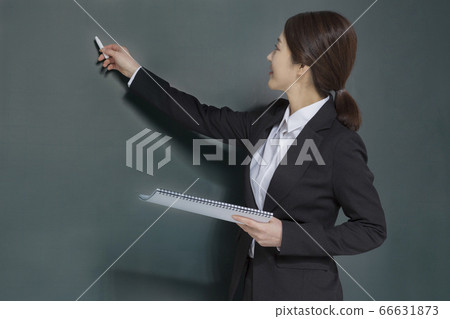 Businesswoman concept, Asian female portrait in a studio 140 66631873