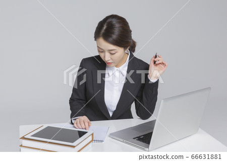 Businesswoman concept, Asian female portrait in a studio 174 66631881