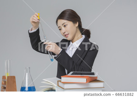 Businesswoman concept, Asian female portrait in a studio 164 66631882