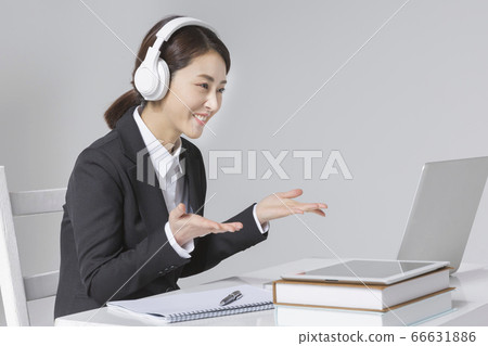 Businesswoman concept, Asian female portrait in a studio 163 66631886