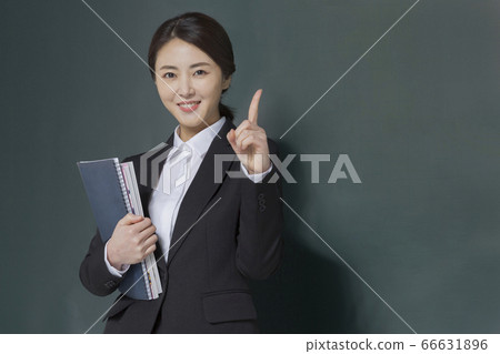 Businesswoman concept, Asian female portrait in a studio 155 66631896