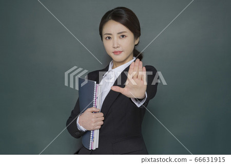 Businesswoman concept, Asian female portrait in a studio 115 66631915