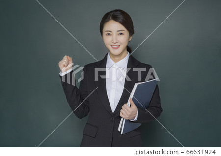 Businesswoman concept, Asian female portrait in a studio 118 66631924