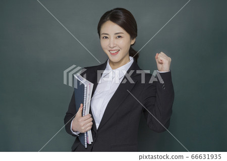 Businesswoman concept, Asian female portrait in a studio 111 66631935