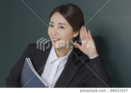 Businesswoman concept, Asian female portrait in a studio 109 66631937