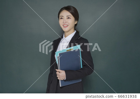 Businesswoman concept, Asian female portrait in a studio 107 66631938