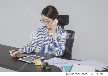 Businesswoman concept, Asian female portrait in a studio 102 66631940