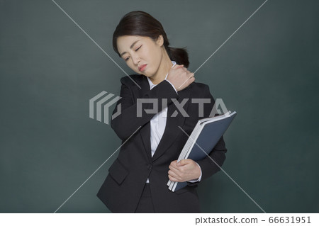 Businesswoman concept, Asian female portrait in a studio 117 66631951