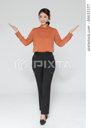 Businesswoman concept, Asian female portrait in a studio 019 66632377