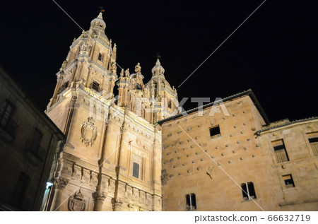 Salamanca Cathedral at night (Spain) 66632719
