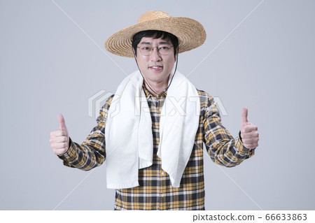 A studio portrait of Asian man making a confident smile 183 66633863