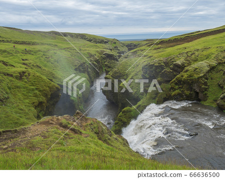 Beautifull waterfall on the Skoga River with no Beautifull waterfall on the Skoga River with no 66636500