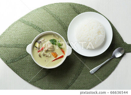 泰國烹調綠色咖哩 66636544