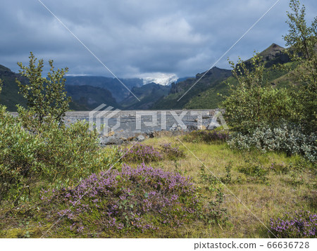 Icelandic landscape of Godland with Krossa river Icelandic landscape of Godland with Krossa river 66636728