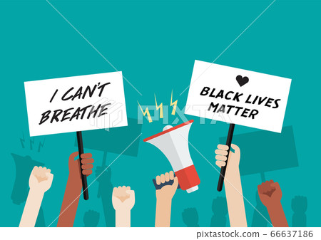 Black Lives Matter. Crowd of people protesters 66637186