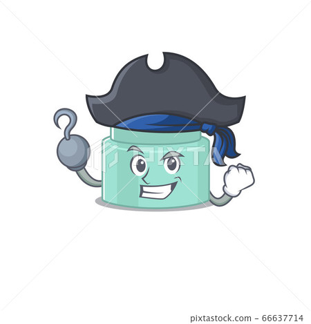 Lipbalm cartoon design in a Pirate character with one hook hand 66637714