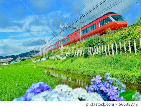 Romance car Japanese landscape 66638279