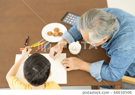 高級男人和男孩在室內放鬆 66638506