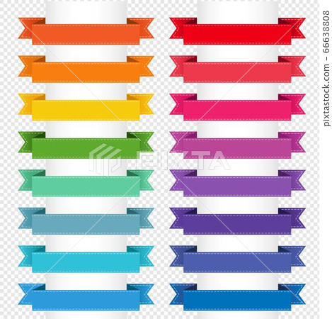 Colorful Big Ribbons Collection Isolated... - Stock Illustration ...