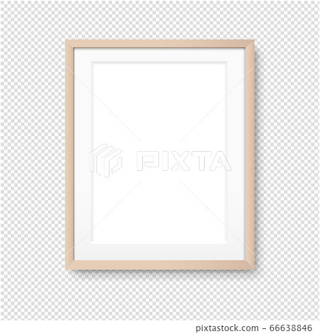 Wood Picture Frame Isolated Transparent Background Wood Picture Frame Isolated Transparent Background 66638846
