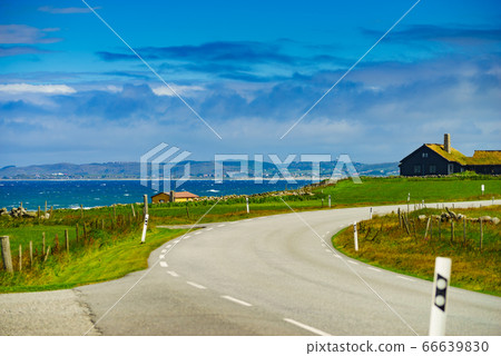 National road 44 and coastline in south Norway National road 44 and coastline in south Norway 66639830