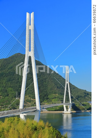 [愛媛縣]塔塔拉橋在晴朗的天氣下 66639872