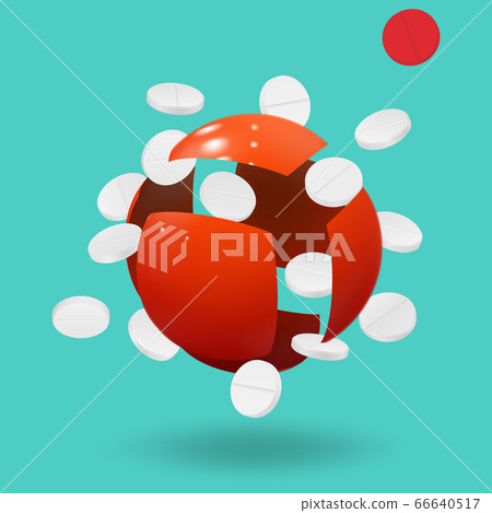 Nanomedicine. Modern technologies. Modern medicine. Vector 66640517