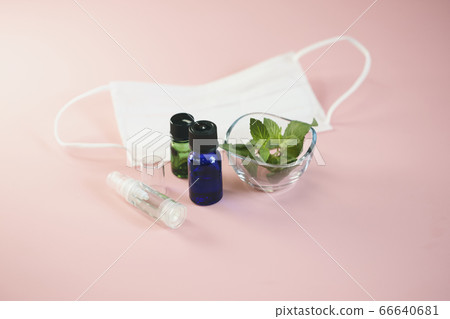 面膜和香精油，薄荷 66640681