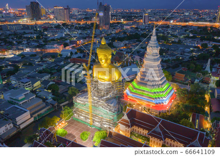 Aerial view of the Giant Golden Buddha in Wat 66641109