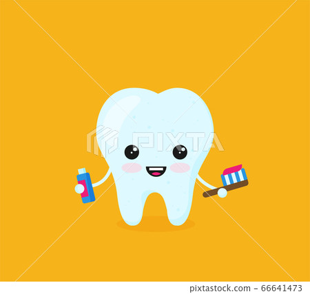 Flat style tooth vector icon set illustration. - Stock Illustration ...