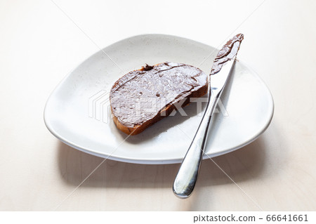 bread with chocolatte and hazelnut spread bread with chocolatte and hazelnut spread 66641661