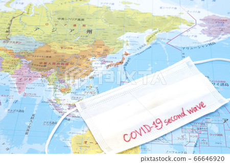 世界地圖上的COVID-19second防波罩 世界地圖上的COVID-19second防波罩 66646920