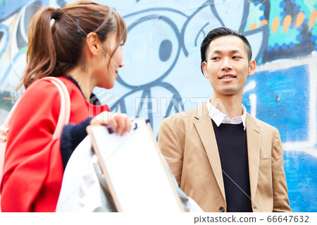 街角快照攝影師塗鴉標記 66647632