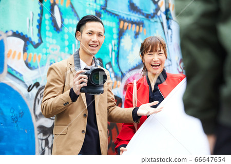 街角快照攝影師塗鴉標記 66647654