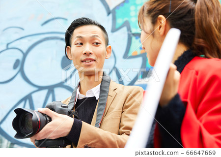 街角快照攝影師塗鴉標記 66647669