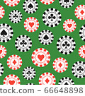 Casino game chips flat style seamless pattern 66648898
