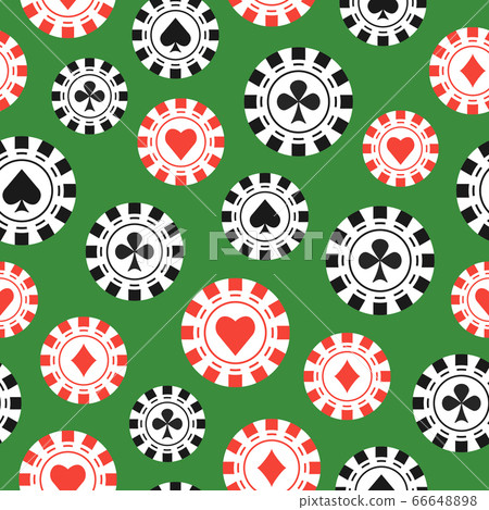 Casino game chips flat style seamless pattern Casino game chips flat style seamless pattern 66648898
