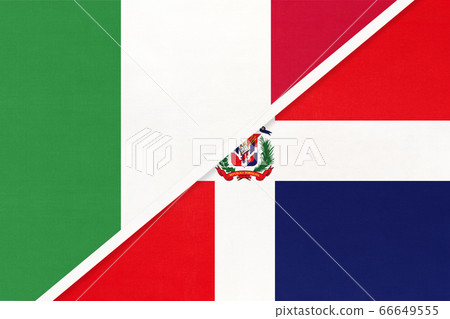 Italy and Dominican Republic, symbol of two flags Italy and Dominican Republic, symbol of two flags 66649555