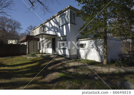 US Suburban Residential Area: Greenbelt Skyline 66649819