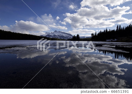 Reflection of water surface 66651391