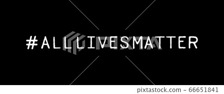Social Media #All Lives Matter Hashtag on Black 66651841